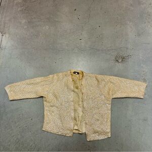 Vintage Cyn Les sequin beaded cardigan sweater tagged size 40